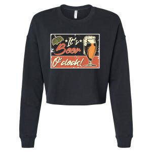 It's Beer O'clock Cropped Pullover Crew