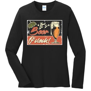 It's Beer O'clock Ladies Long Sleeve Shirt