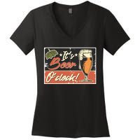 It's Beer O'clock Women's V-Neck T-Shirt