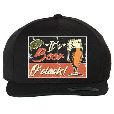 It's Beer O'clock Wool Snapback Cap