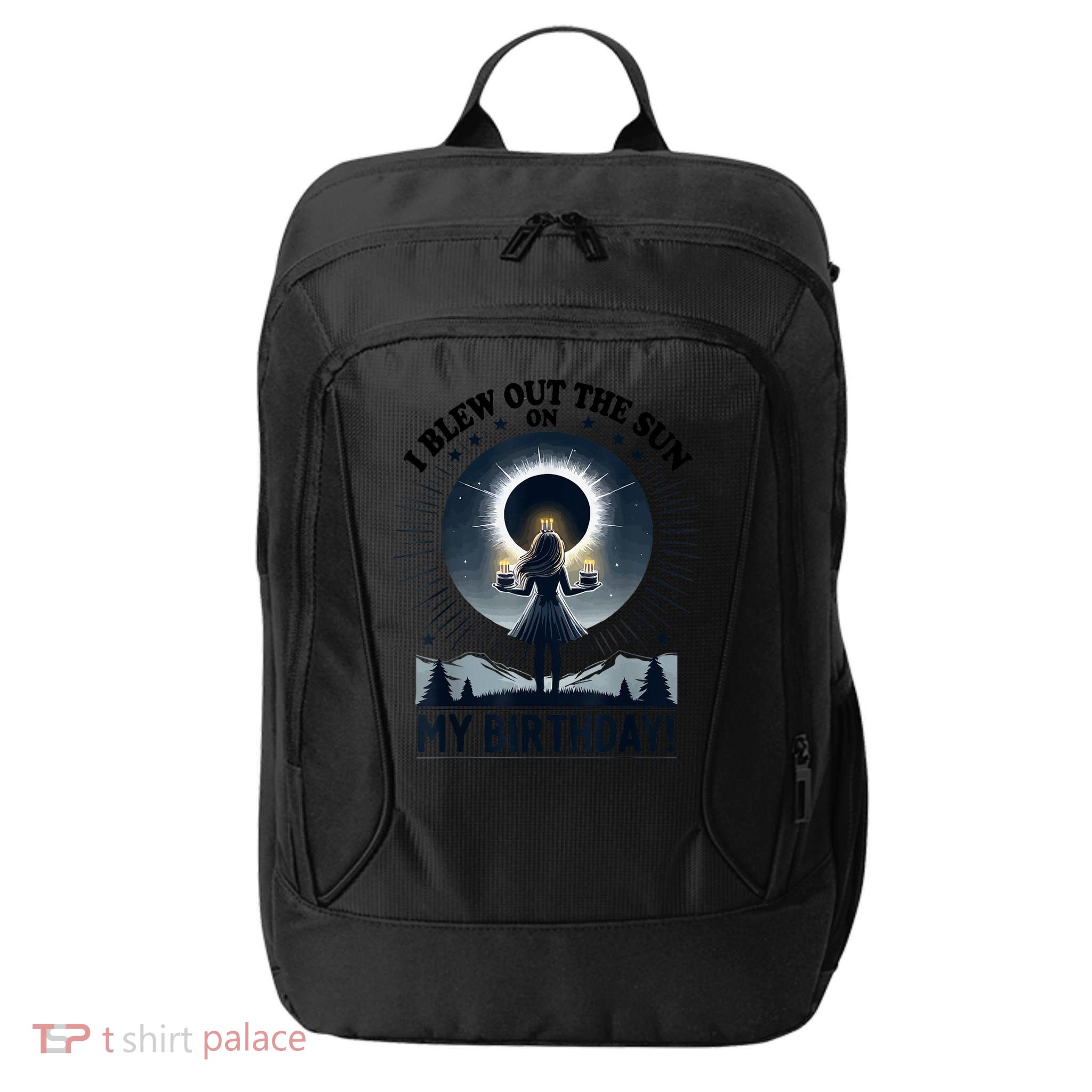 I Blew Out The Sun On My Birthday Total Solar Eclipse Retro City Backpack