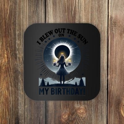 I Blew Out The Sun On My Birthday Total Solar Eclipse Retro Coaster
