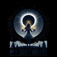 I Blew Out The Sun On My Birthday Total Solar Eclipse Retro Drawstring Bag