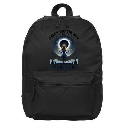 I Blew Out The Sun On My Birthday Total Solar Eclipse Retro 16 in Basic Backpack