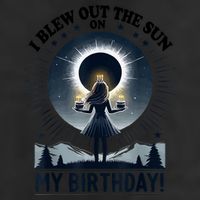 I Blew Out The Sun On My Birthday Total Solar Eclipse Retro 25L Jumbo Tote
