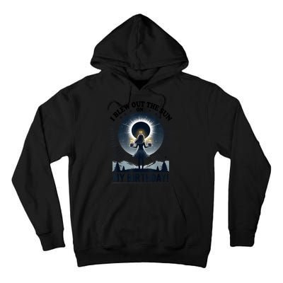 I Blew Out The Sun On My Birthday Total Solar Eclipse Retro Tall Hoodie