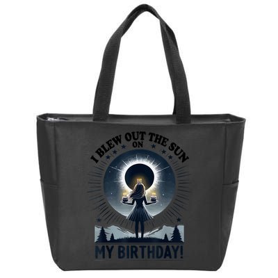 I Blew Out The Sun On My Birthday Total Solar Eclipse Retro Zip Tote Bag