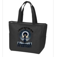 I Blew Out The Sun On My Birthday Total Solar Eclipse Retro Zip Tote Bag