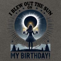 I Blew Out The Sun On My Birthday Total Solar Eclipse Retro Cotton Canvas Backpack