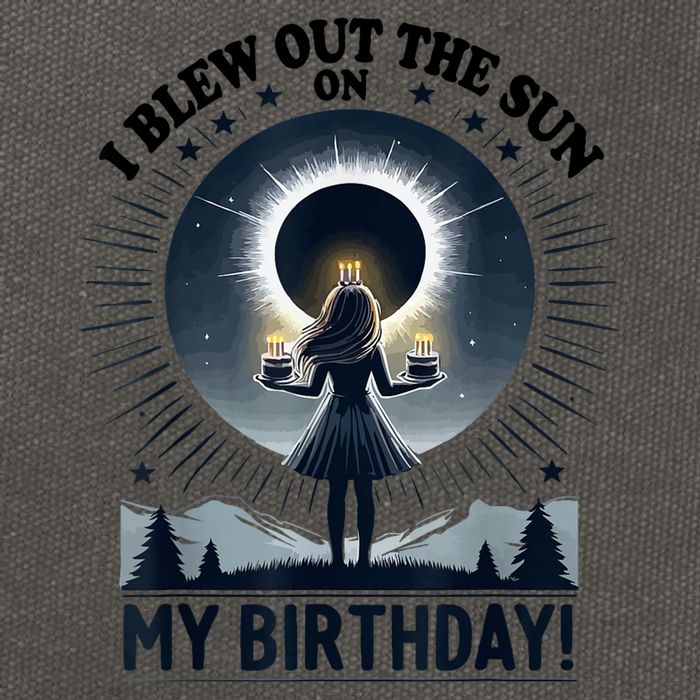 I Blew Out The Sun On My Birthday Total Solar Eclipse Retro Cotton Canvas Backpack