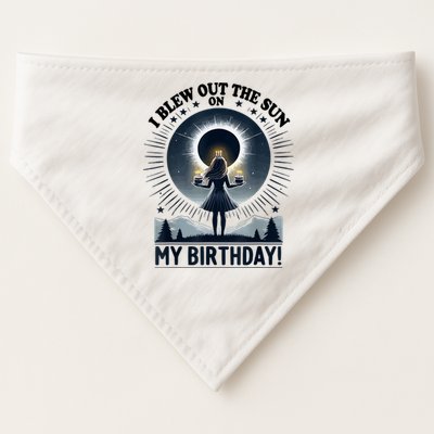 I Blew Out The Sun On My Birthday Total Solar Eclipse Retro USA-Made Doggie Bandana