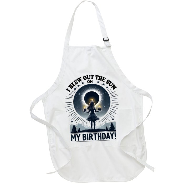 I Blew Out The Sun On My Birthday Total Solar Eclipse Retro Apron