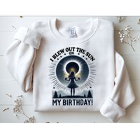 I Blew Out The Sun On My Birthday Total Solar Eclipse Retro Sweatshirt