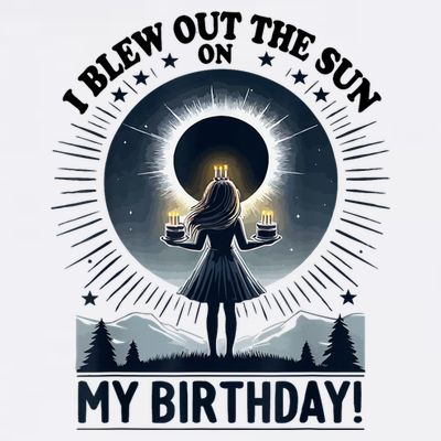 I Blew Out The Sun On My Birthday Total Solar Eclipse Retro T-Shirt