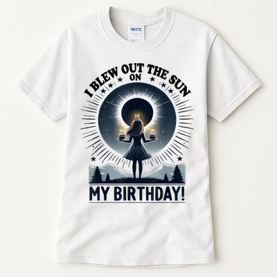 I Blew Out The Sun On My Birthday Total Solar Eclipse Retro Tall T-Shirt
