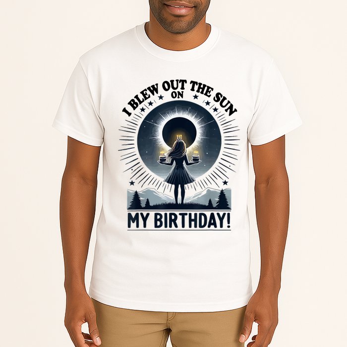 I Blew Out The Sun On My Birthday Total Solar Eclipse Retro Tall T-Shirt
