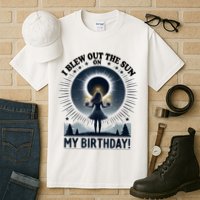 I Blew Out The Sun On My Birthday Total Solar Eclipse Retro Tall T-Shirt