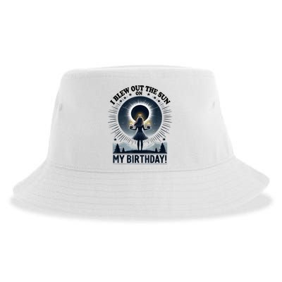 I Blew Out The Sun On My Birthday Total Solar Eclipse Retro Sustainable Bucket Hat