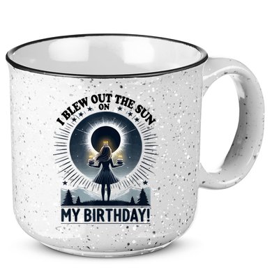 I Blew Out The Sun On My Birthday Total Solar Eclipse Retro 15oz Campfire Ceramic Mug