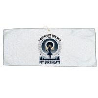 I Blew Out The Sun On My Birthday Total Solar Eclipse Retro Large Microfiber Waffle Golf Towel