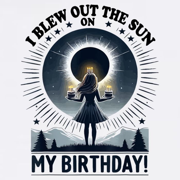 I Blew Out The Sun On My Birthday Total Solar Eclipse Retro Cooling Performance Long Sleeve Crew