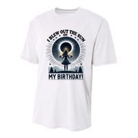I Blew Out The Sun On My Birthday Total Solar Eclipse Retro Youth Performance Sprint T-Shirt