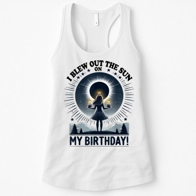 I Blew Out The Sun On My Birthday Total Solar Eclipse Retro Womens Tank Top