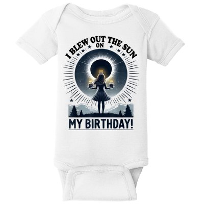 I Blew Out The Sun On My Birthday Total Solar Eclipse Retro Baby Bodysuit