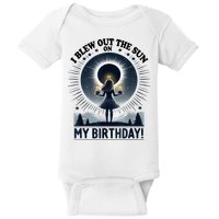 I Blew Out The Sun On My Birthday Total Solar Eclipse Retro Baby Bodysuit