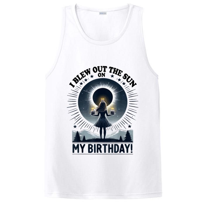 I Blew Out The Sun On My Birthday Total Solar Eclipse Retro PosiCharge Competitor Tank