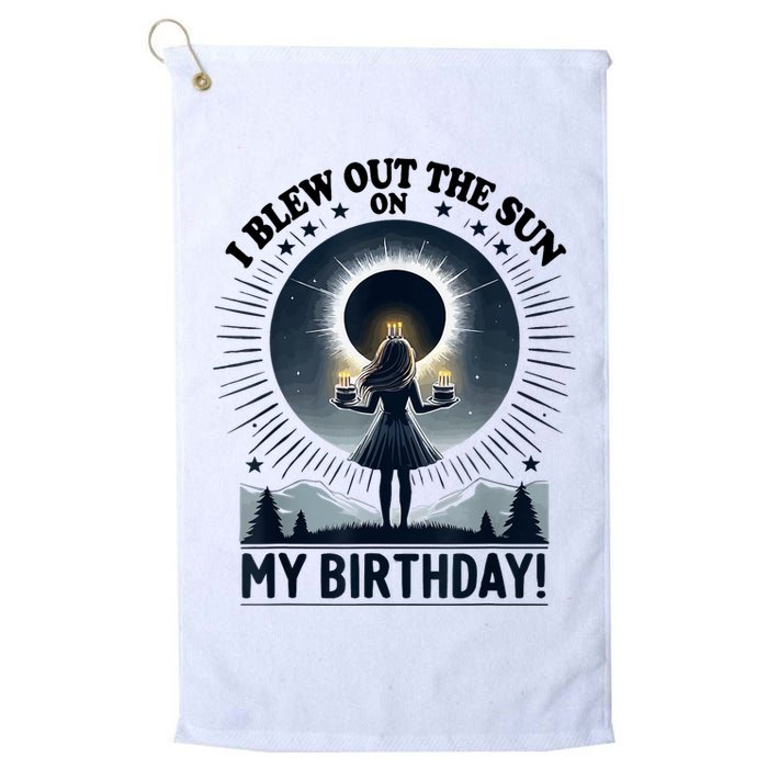 I Blew Out The Sun On My Birthday Total Solar Eclipse Retro Golf Towel