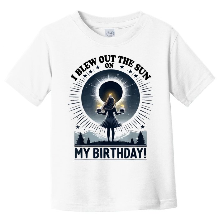 I Blew Out The Sun On My Birthday Total Solar Eclipse Retro Toddler T-Shirt