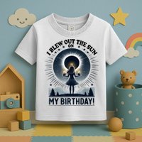 I Blew Out The Sun On My Birthday Total Solar Eclipse Retro Toddler T-Shirt