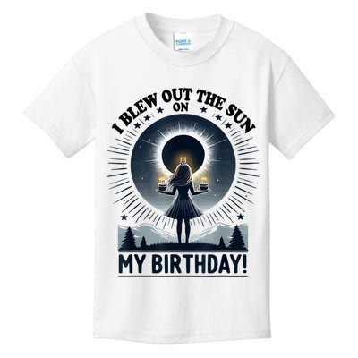I Blew Out The Sun On My Birthday Total Solar Eclipse Retro Kids T-Shirt
