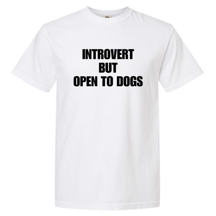 Introvert But Open To Dogs Garment-Dyed Heavyweight T-Shirt