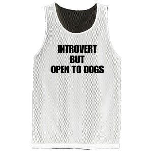 Introvert But Open To Dogs Mesh Reversible Basketball Jersey Tank