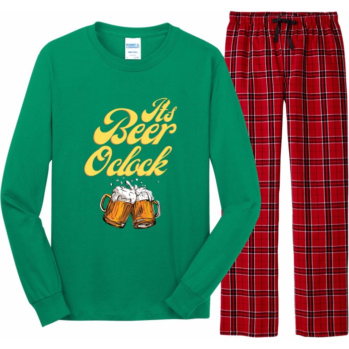 It's Beer O'clock Funny Beer Long Sleeve Pajama Set