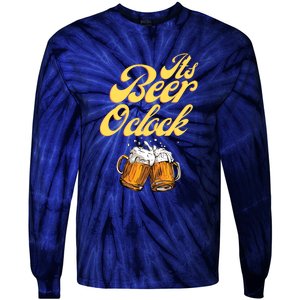 It's Beer O'clock Funny Beer Tie-Dye Long Sleeve Shirt