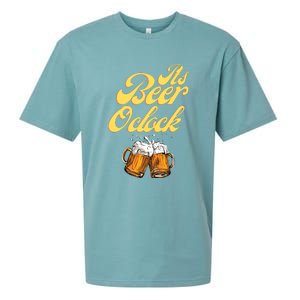 It's Beer O'clock Funny Beer Sueded Cloud Jersey T-Shirt