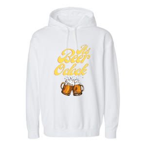 It's Beer O'clock Funny Beer Garment-Dyed Fleece Hoodie