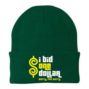 I Bid One Dollar sorry, not sorry  Knit Cap Winter Beanie