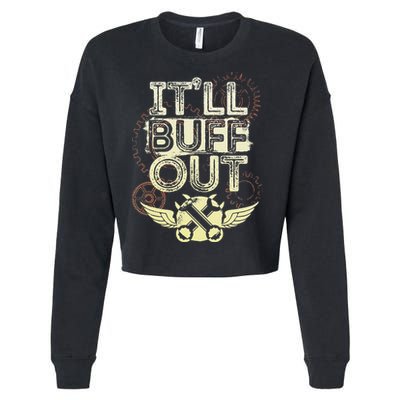 Itll Buff Out Cropped Pullover Crew