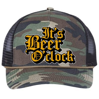 Its Beer O Clock Retro Rope Trucker Hat Cap