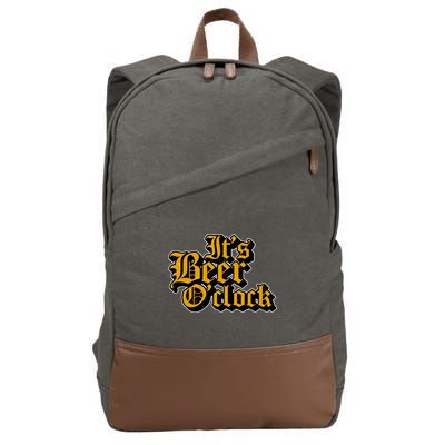 Its Beer O Clock Cotton Canvas Backpack