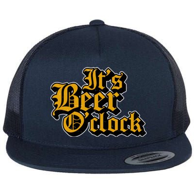 Its Beer O Clock Flat Bill Trucker Hat