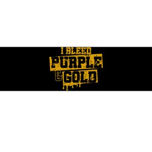 I Bleed Purple & Gold Game Day Group School Football Sports Bumper Sticker