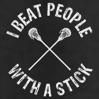 I Beat People With A Stick Funny Lacrosse Adult Drive Performance Visor
