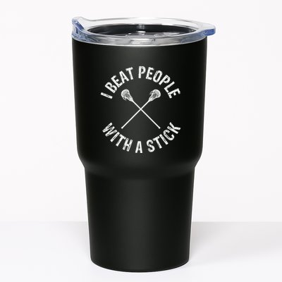 I Beat People With A Stick Funny Lacrosse Tumbler