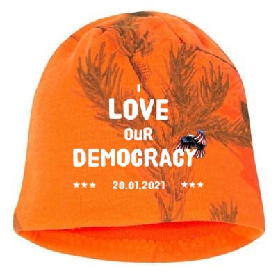 Inauguration Biden President I Love Our Democracy Usa Flag Great Gift Kati - Camo Knit Beanie