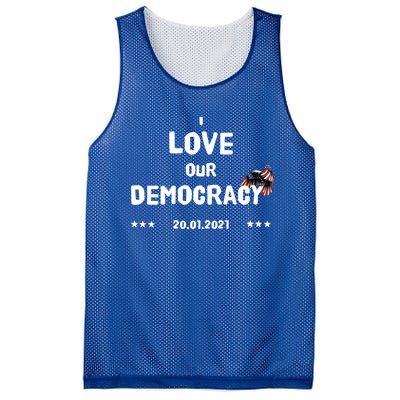 Inauguration Biden President I Love Our Democracy Usa Flag Great Gift Mesh Reversible Basketball Jersey Tank